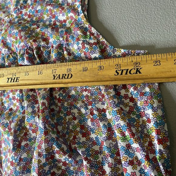 Pink K Sleeveless Blouse Ditsy Floral Pockets Lightweight Cotton Blend Womens 1X - Picture 7 of 11